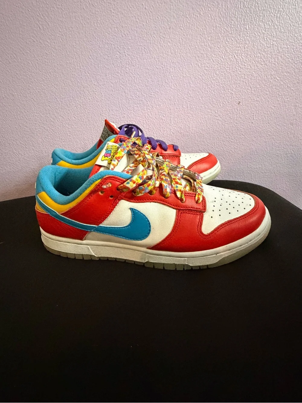 Nike dunks Casual Sneakers in Red/Blue/Purple fruity pebbles size men’s 5.5